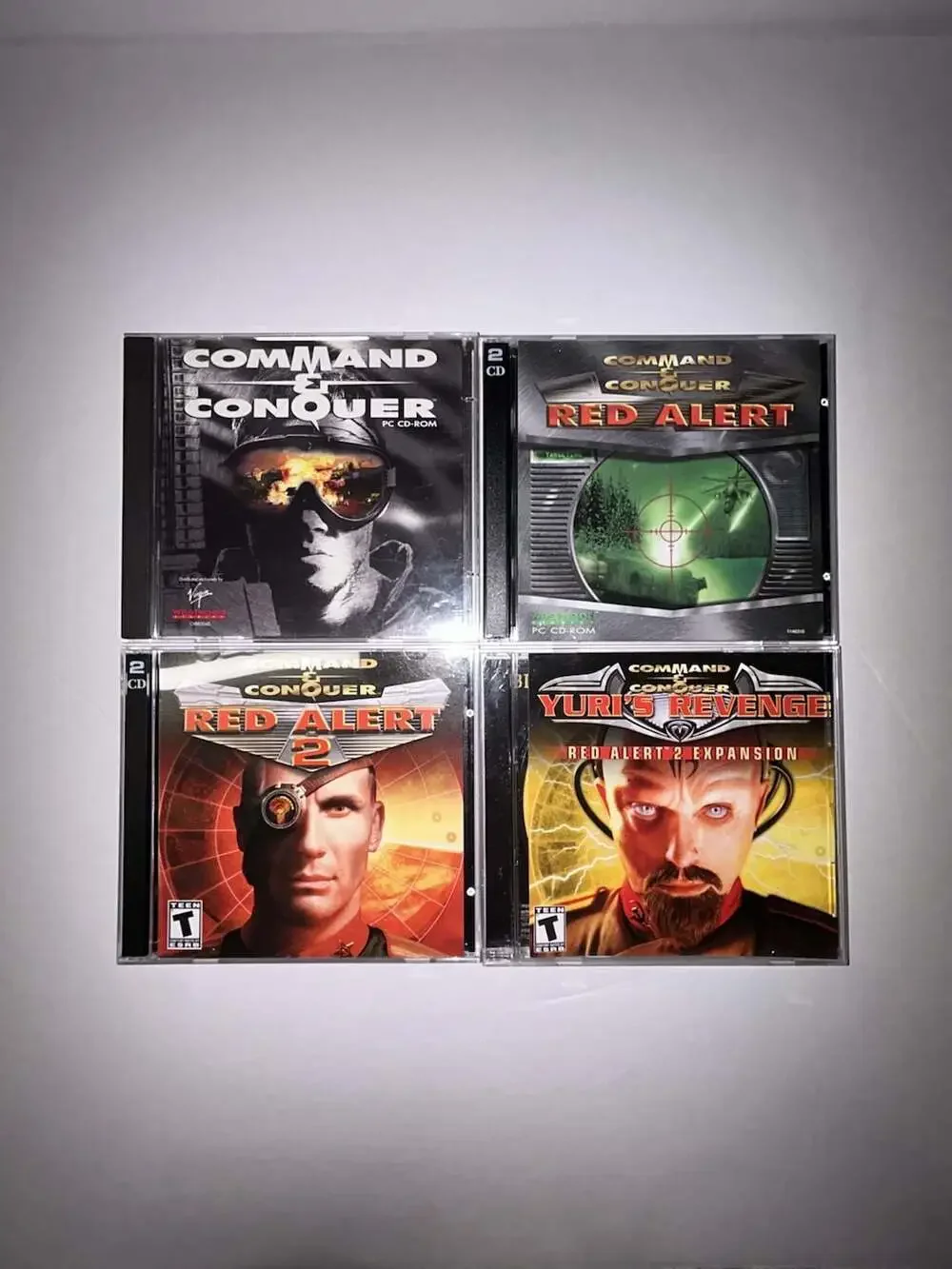 Westwood Studios Command & Conquer 4-Game PC CD-ROM Lot (Red Alert, Red Alert 2,